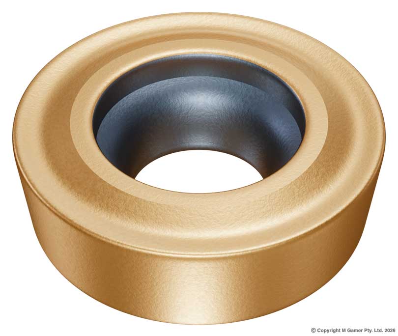 8 mm RCMT TiN Micro-Grain Carbide Semi-Finishing Insert - Pack of 10